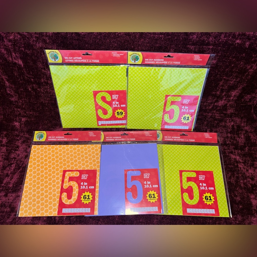 NWT Teaching Tree Bulletin Board Die-Cut Numbers And Letters